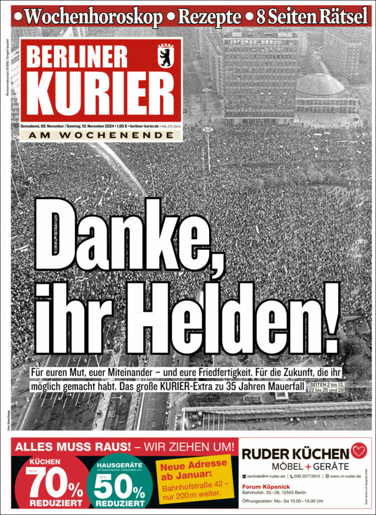 Portada de Berliner Kurier - Startseite BK (Alemania)