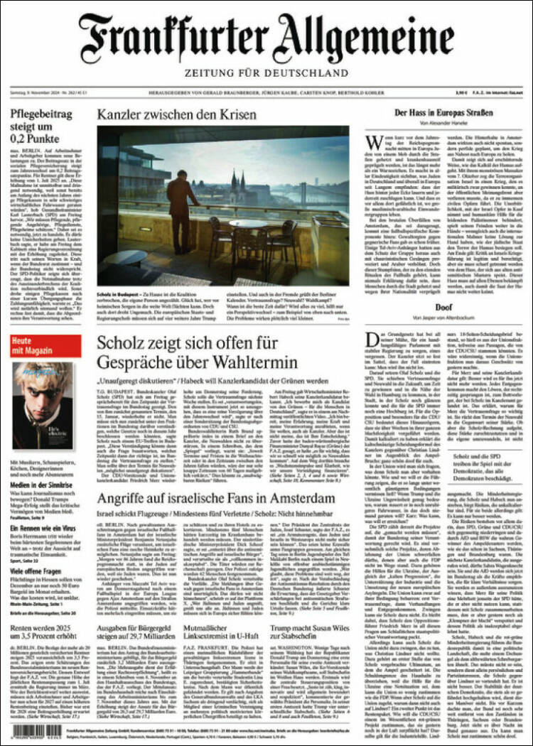 Portada de Frankfurter Allgemeine (Alemania)