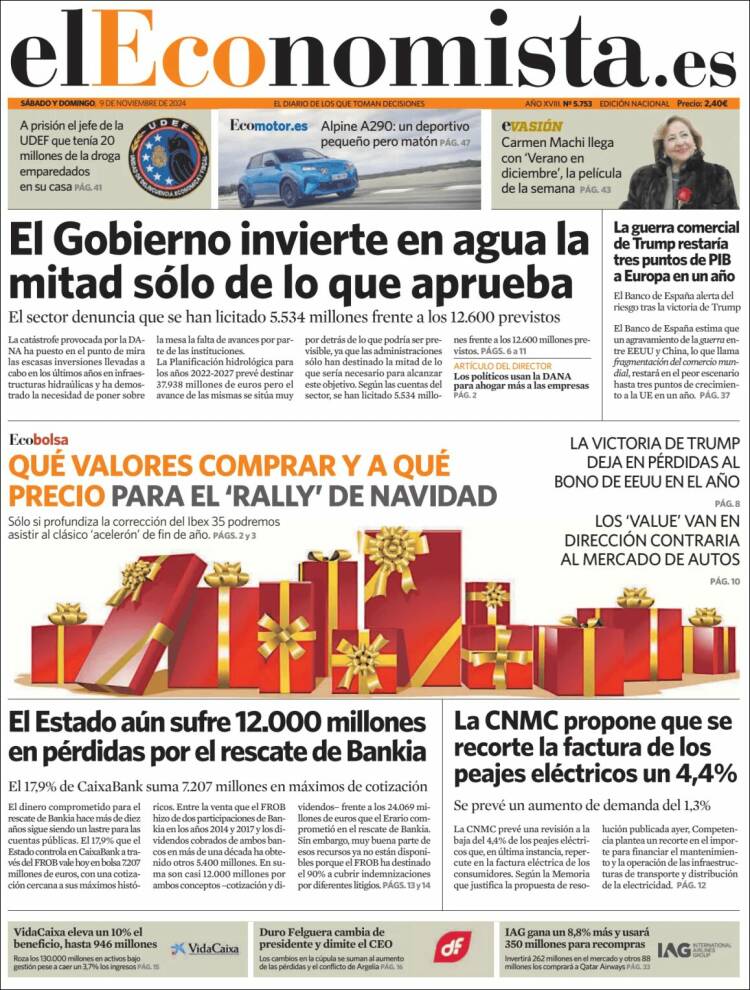 Portada de El Economista (Espa&ntilde;a)