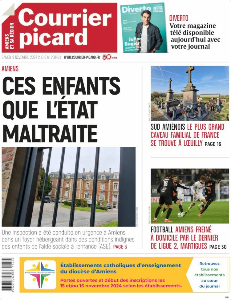 Portada de Courrier Picard (Francia)