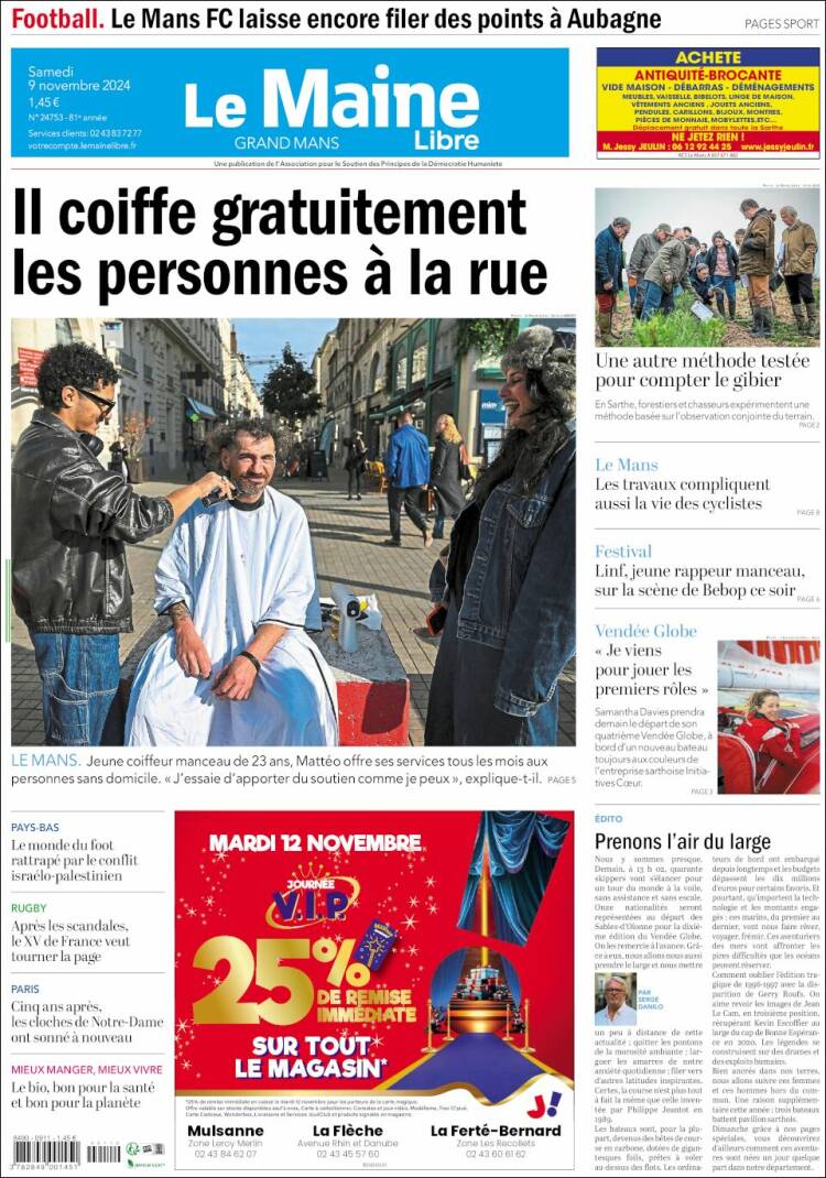 Portada de Le Maine Libre (Francia)