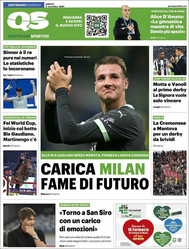Portada de Quotidiano Sportivo (Italia)
