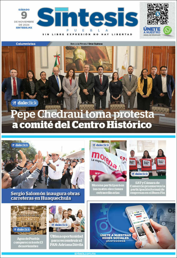 Portada de Síntesis - Puebla (M&eacute;xico)