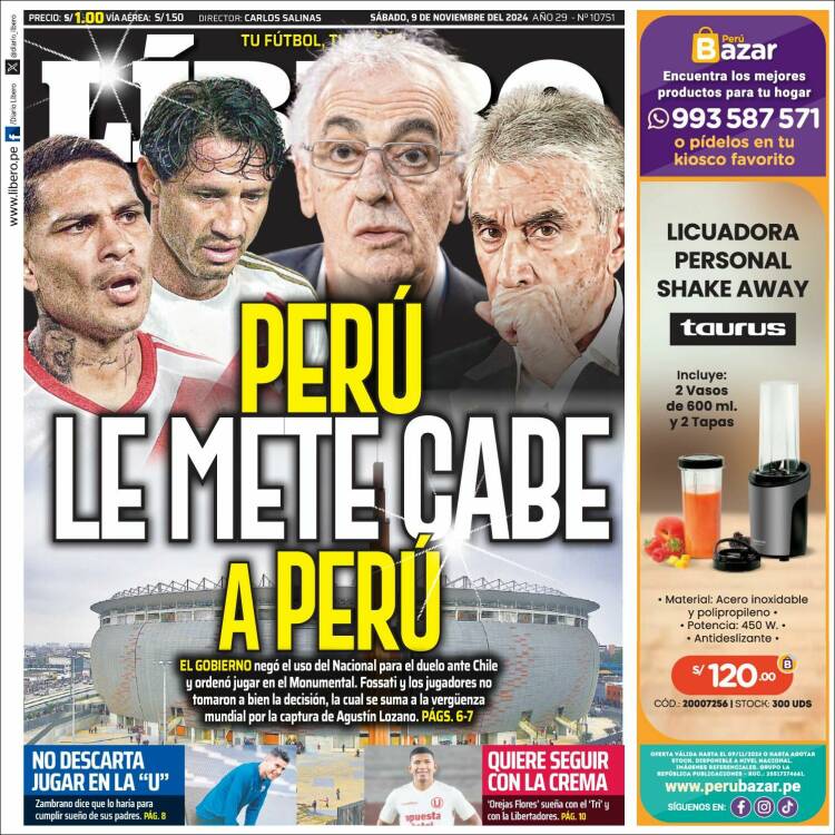 Portada de Líbero (Per&uacute;)