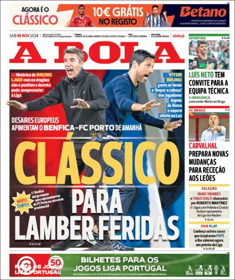 Portada de A Bola (Portugal)