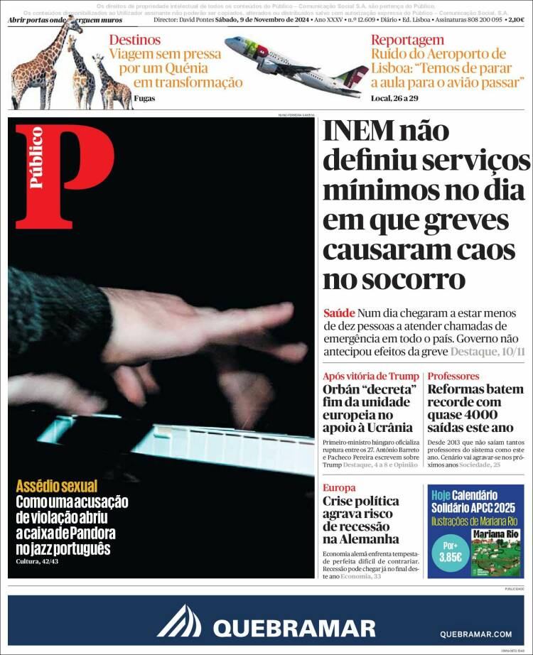 Portada de Público (Portugal)
