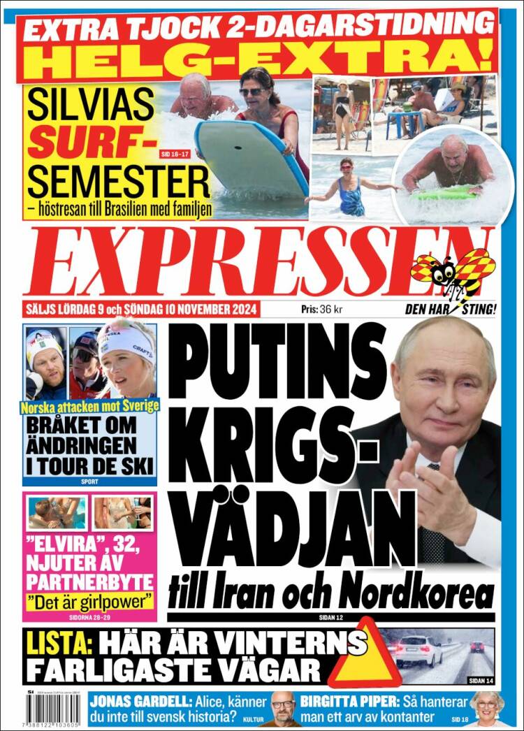 Portada de Expressen (Suecia)