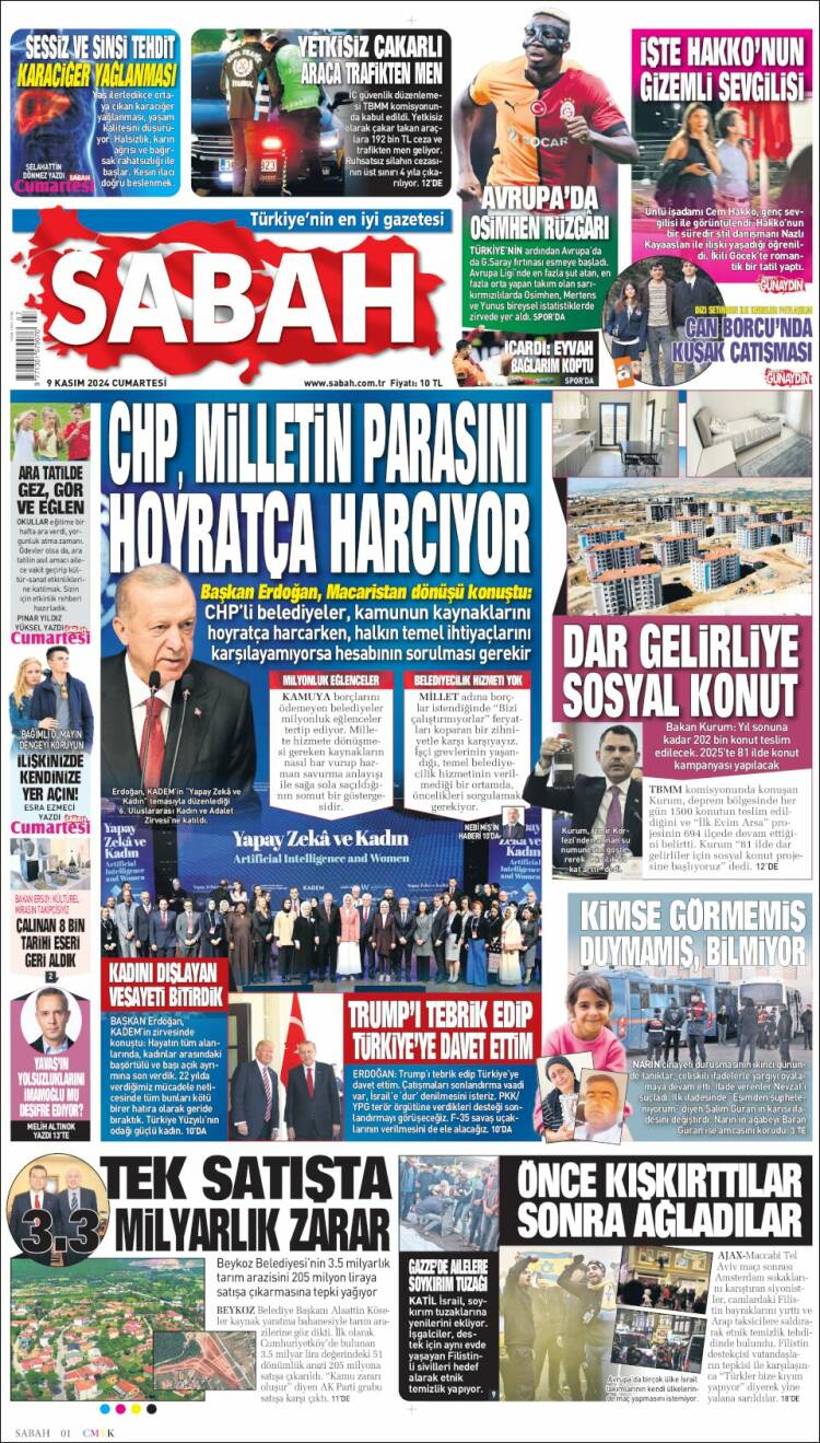 Portada de Sabah (Turqu&iacute;a)