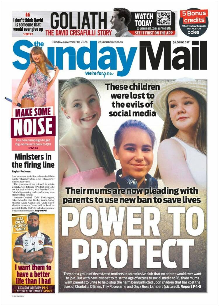 Portada de The Courier-Mail (Australia)