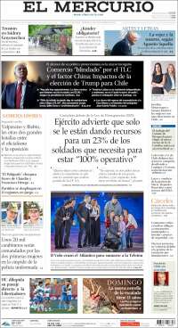 Portada de El Mercurio (Chile)