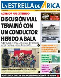 Portada de La Estrella de Arica (Chile)