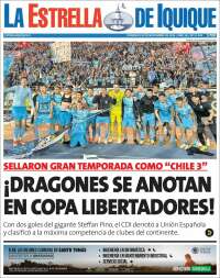 Portada de La Estrella de Iquique (Chile)