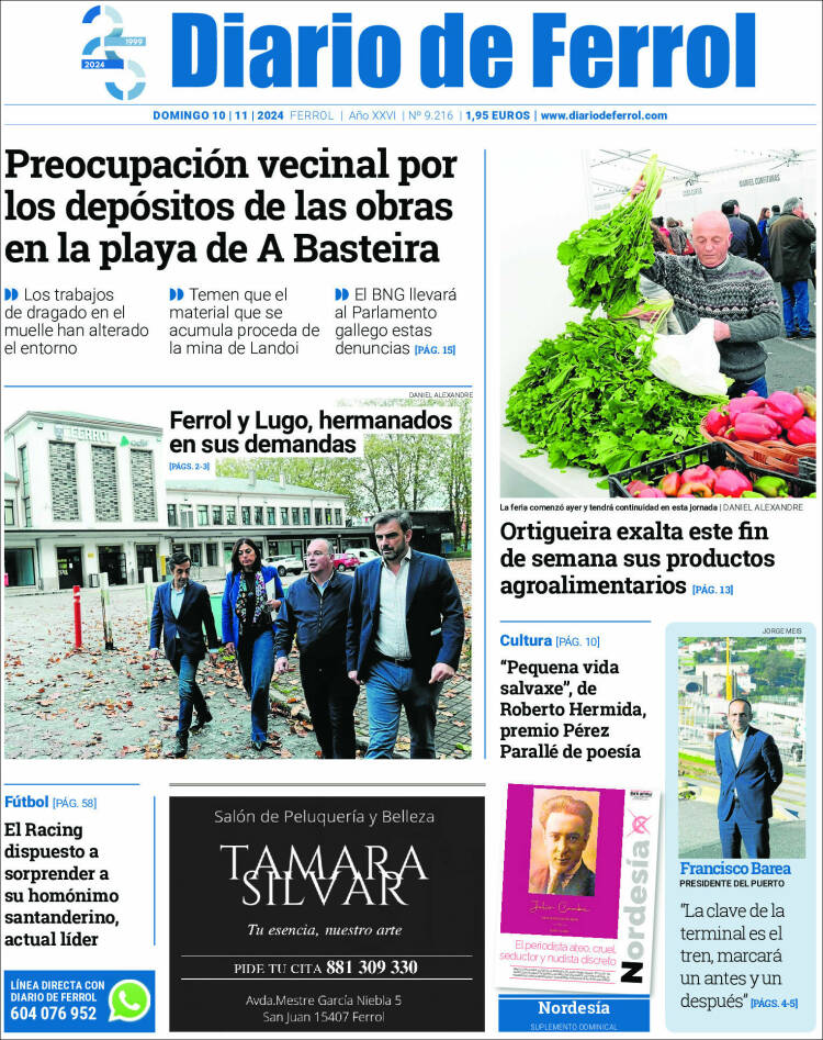 Portada de Diario de Ferrol (España)