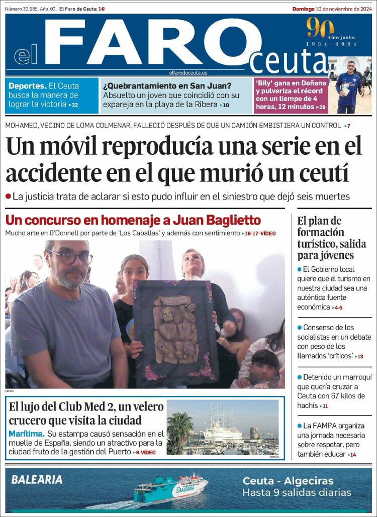 Portada de El Faro de Ceuta (España)