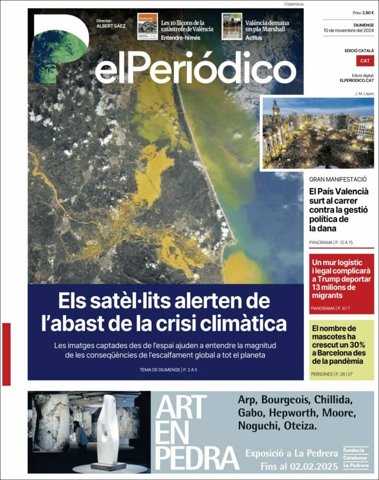 Portada de El Periódico de Catalunya (España)