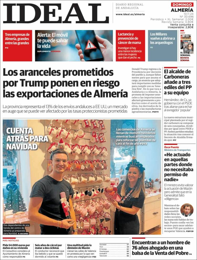 Portada de Ideal Almeria (España)