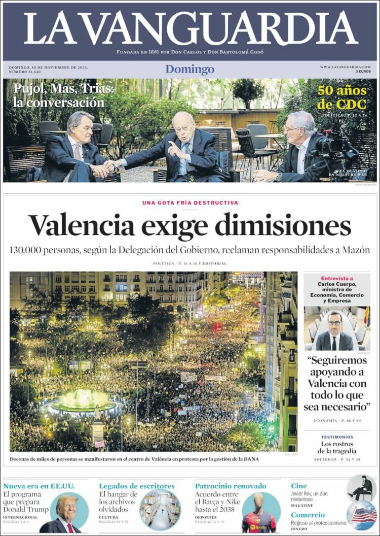 Portada de La Vanguardia (España)