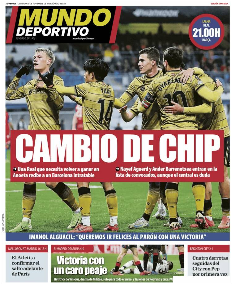 Portada de Mundo Deportivo Gipuzkoa (España)