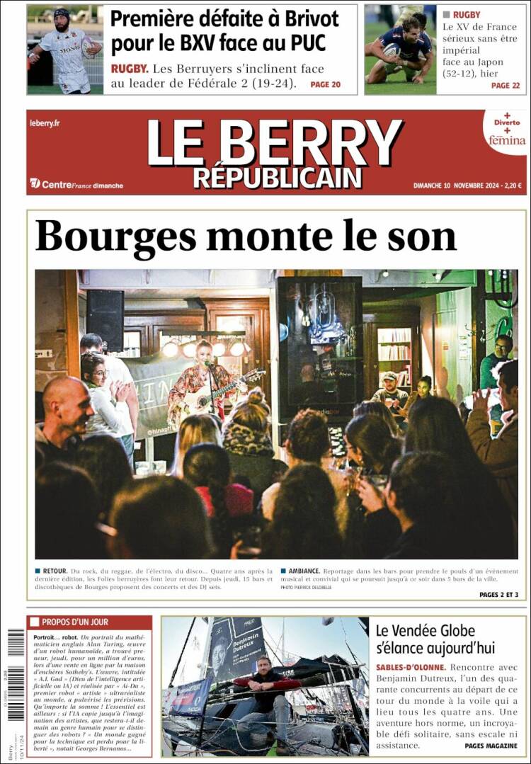Portada de Berry Republicain (Francia)