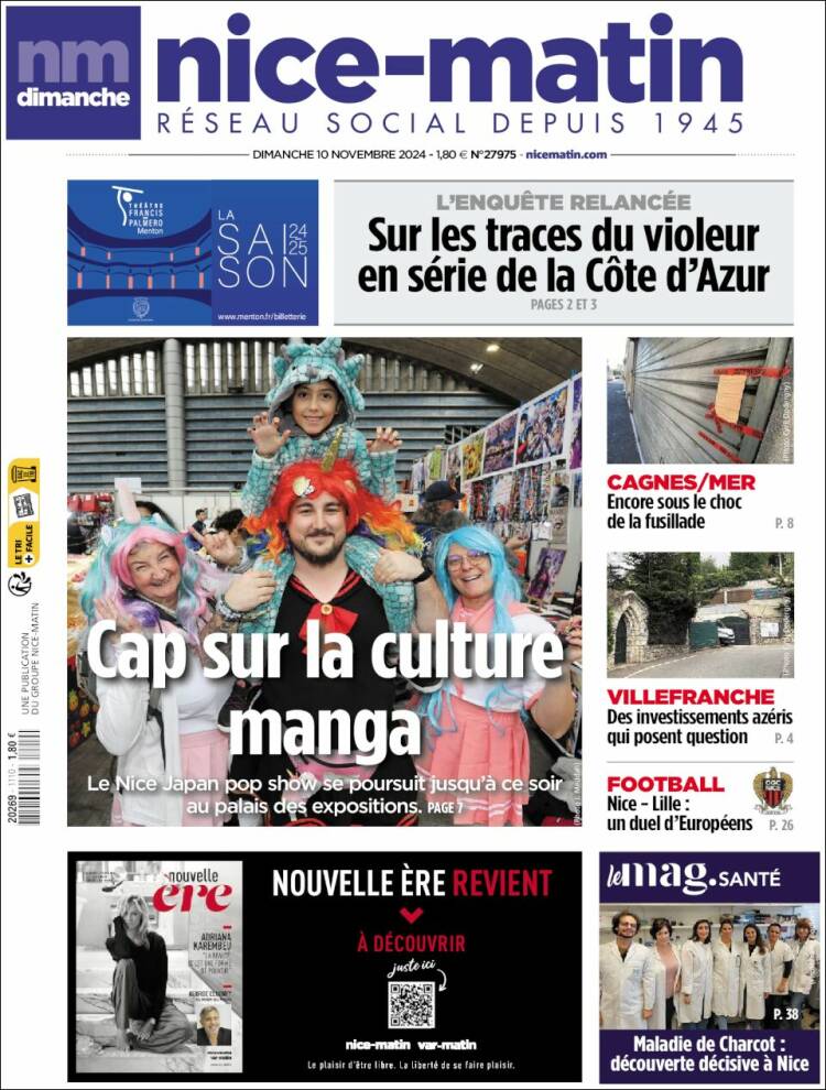 Portada de Nice-Matin (Francia)