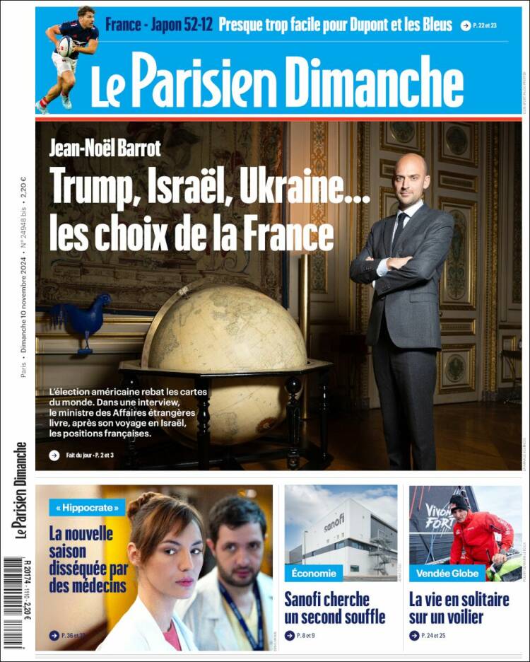 Portada de Le Parisien (Francia)