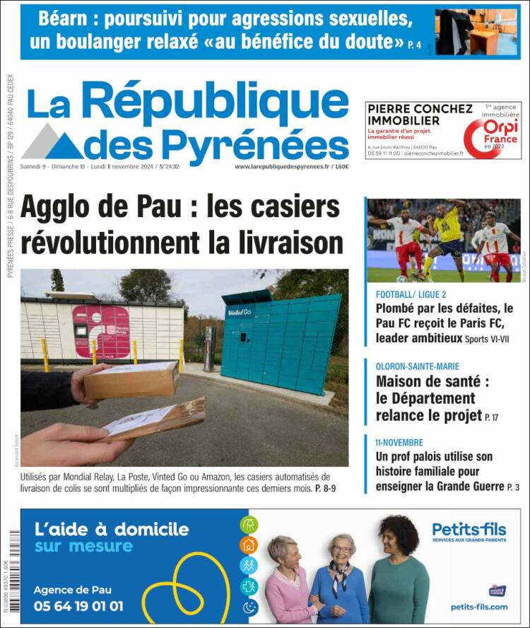 Portada de La République des Pyrénées (Francia)