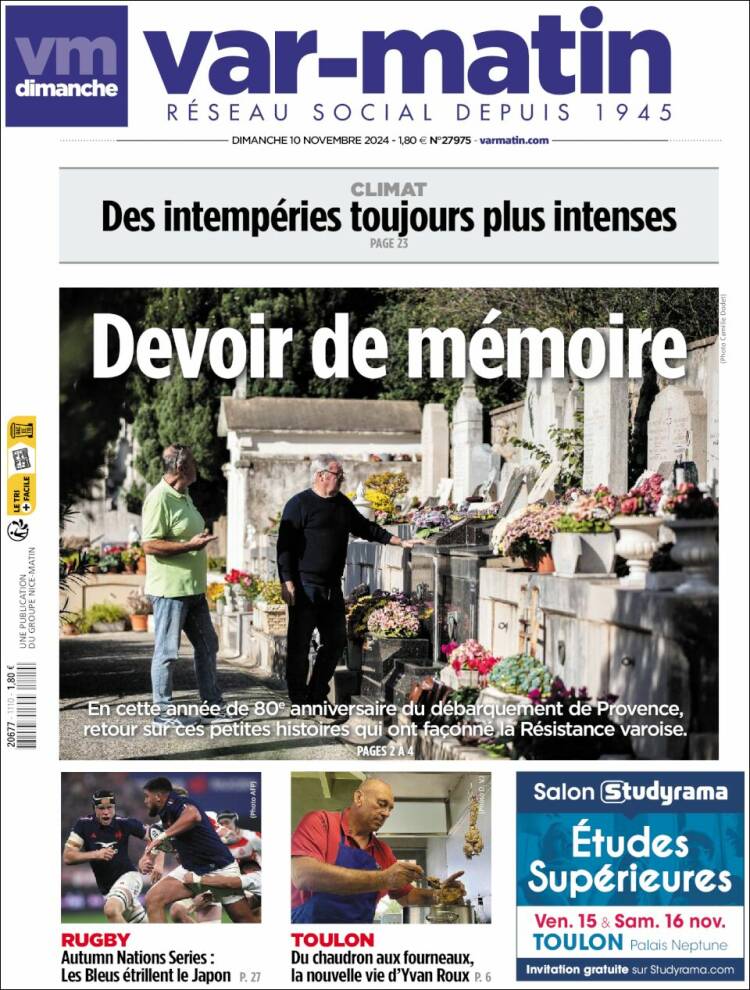 Portada de Var-Matin (Francia)