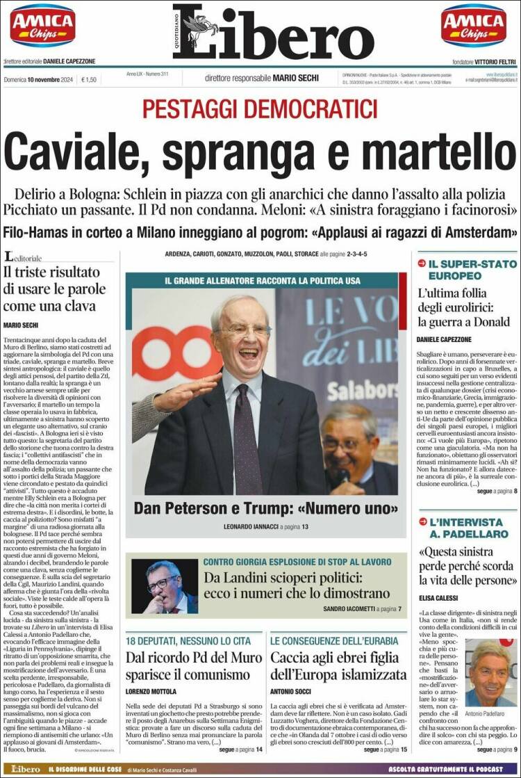 Portada de Libero (Italia)