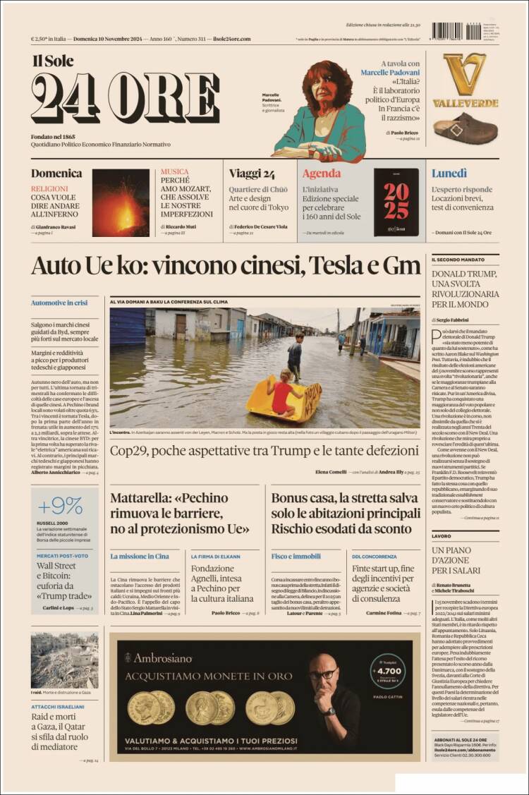 Portada de Il Sole 24 ORE (Italia)