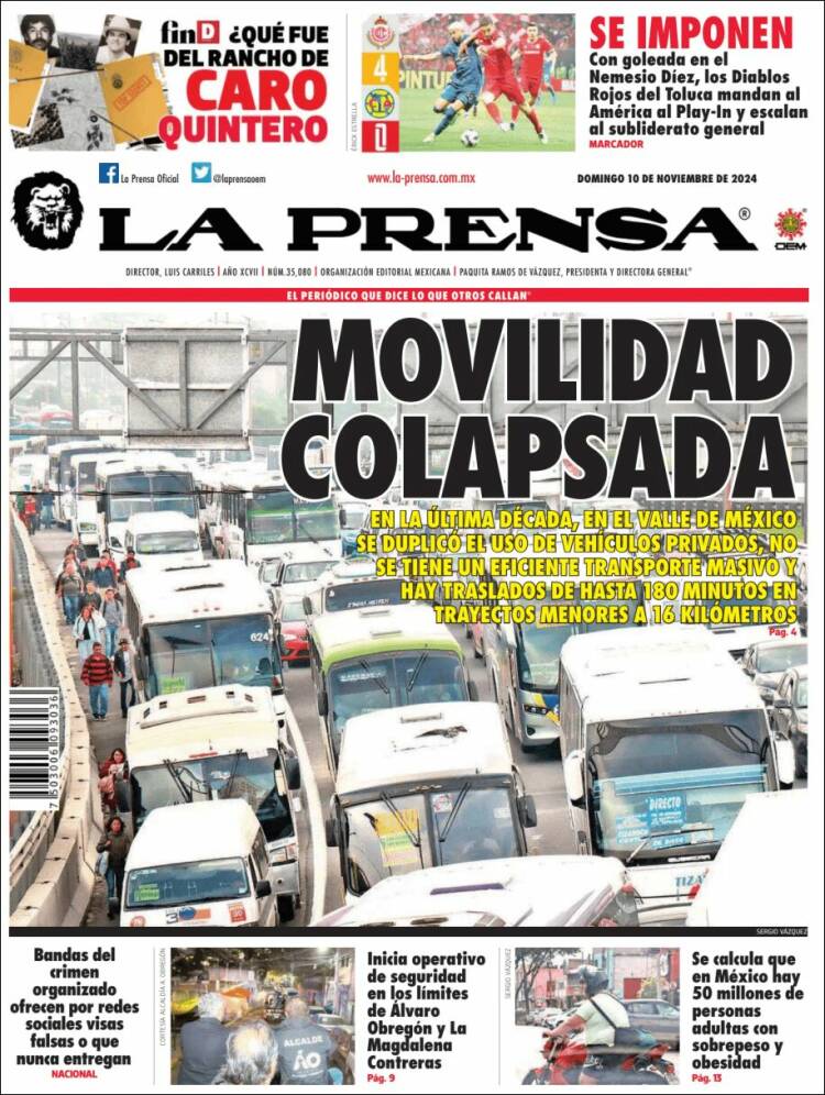 Portada de La Prensa (México)