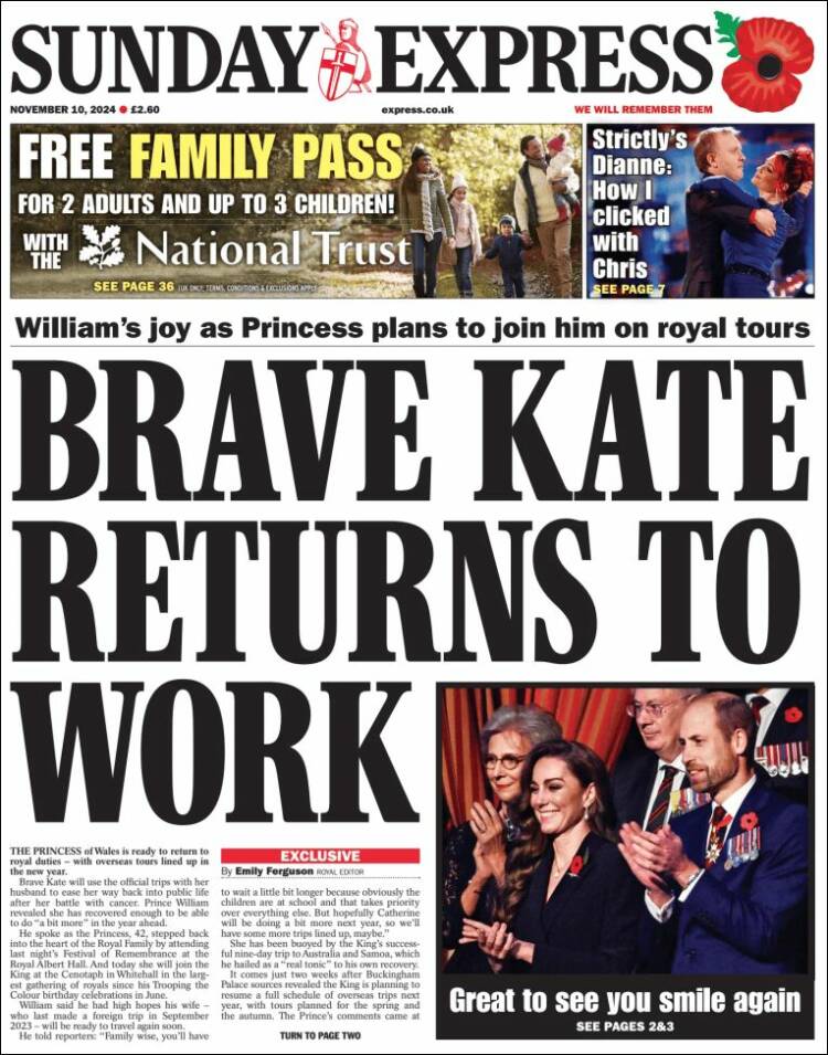 Portada de Daily Express (Reino Unido)