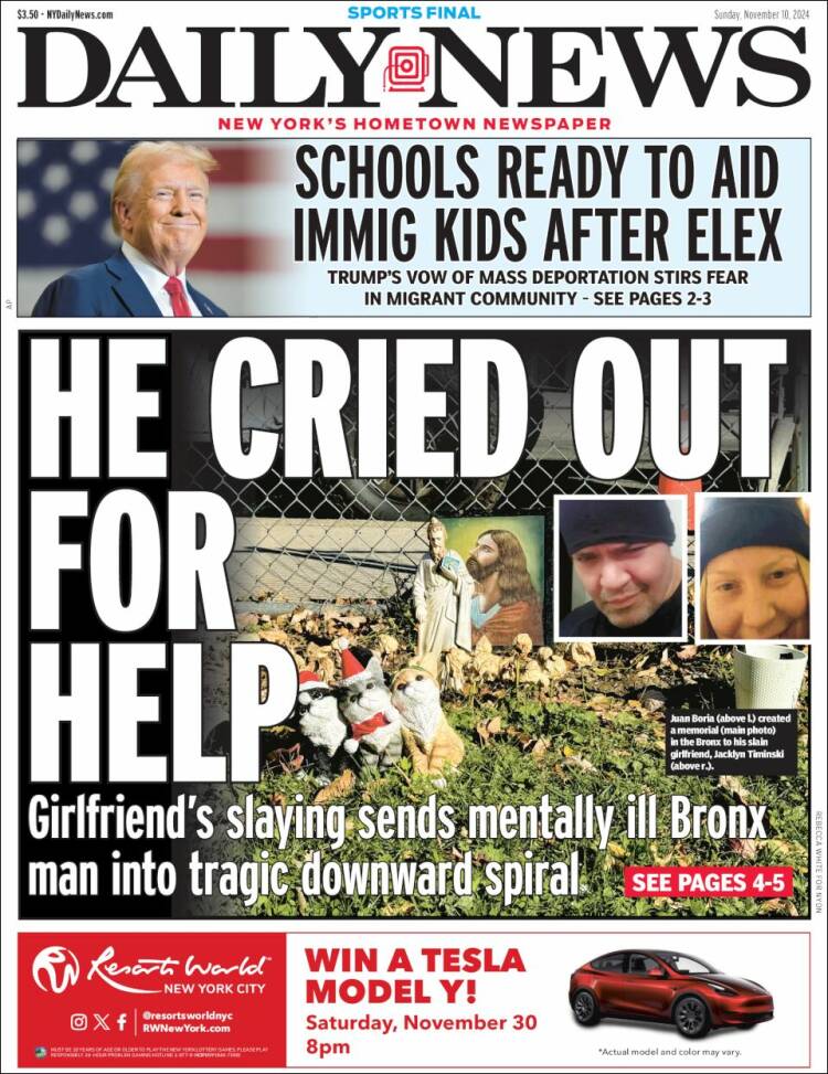 Portada de Daily News - New York (USA)