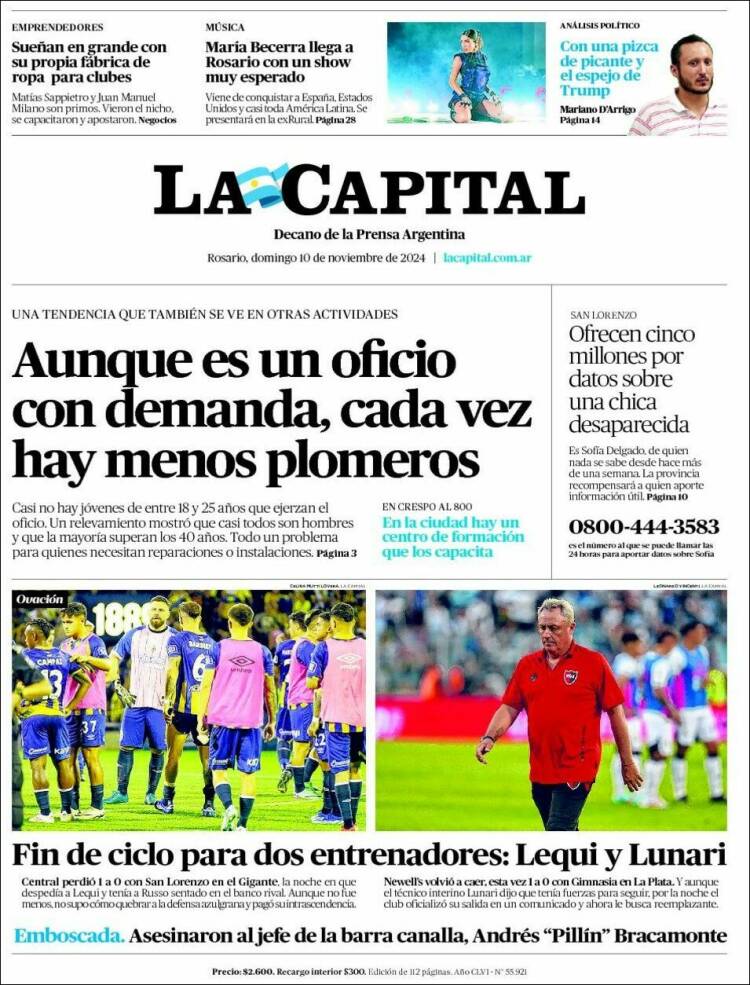 Portada de La Capital - Rosario (Argentina)