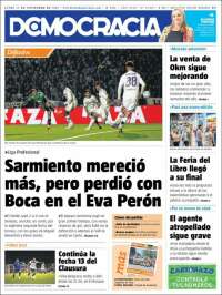 Portada de Diario Democracia (Argentina)