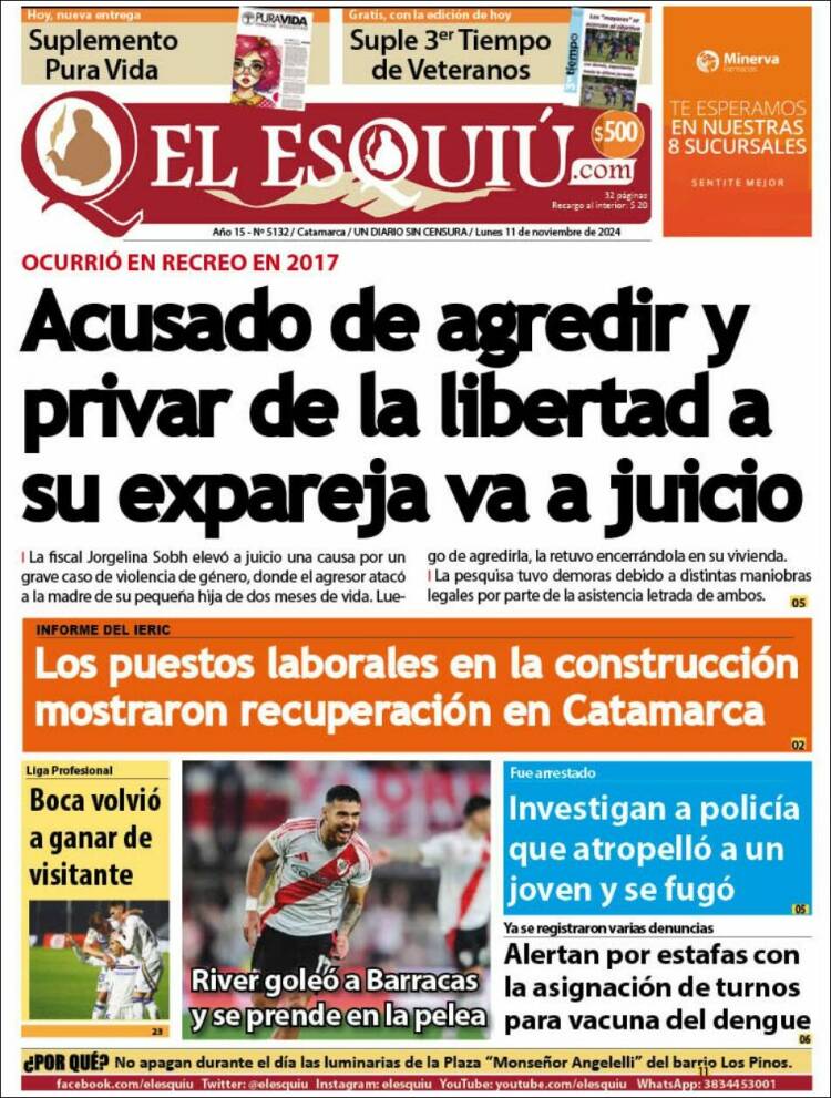 Portada de El Esquiu (Argentina)