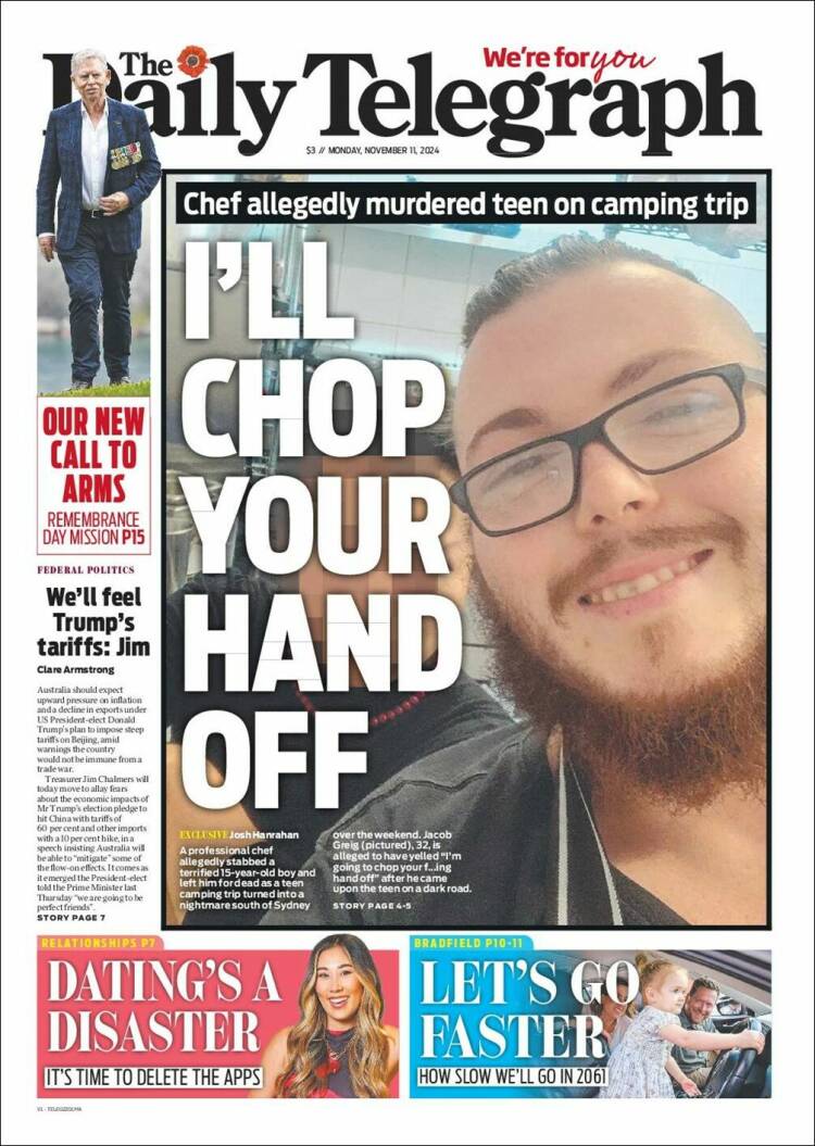 Portada de The Daily Telegraph (Australia)