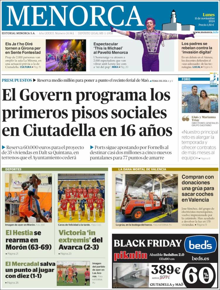 Portada de Menorca - Diario Insular (España)