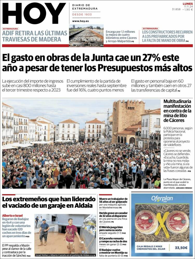 Portada de Hoy - Badajoz (España)