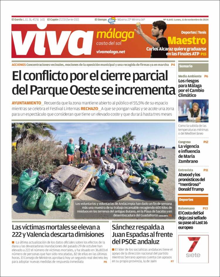 Portada de Viva Málaga (España)
