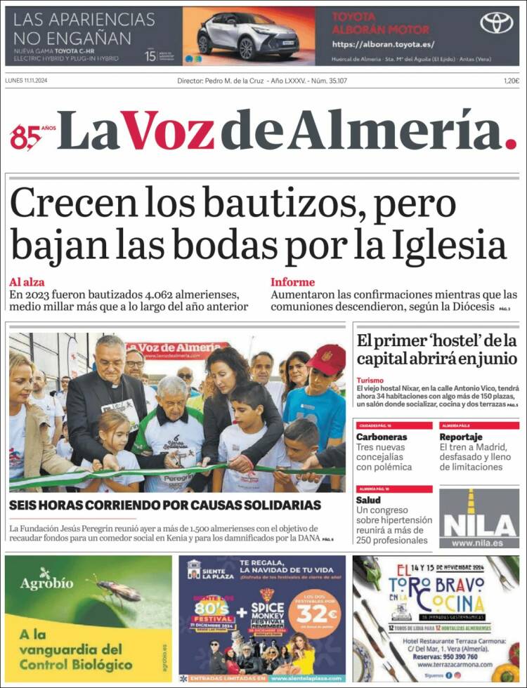 Portada de La Voz de Almería (España)