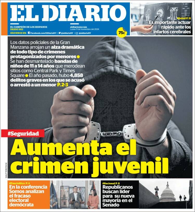 Portada de El Diario NY (USA)