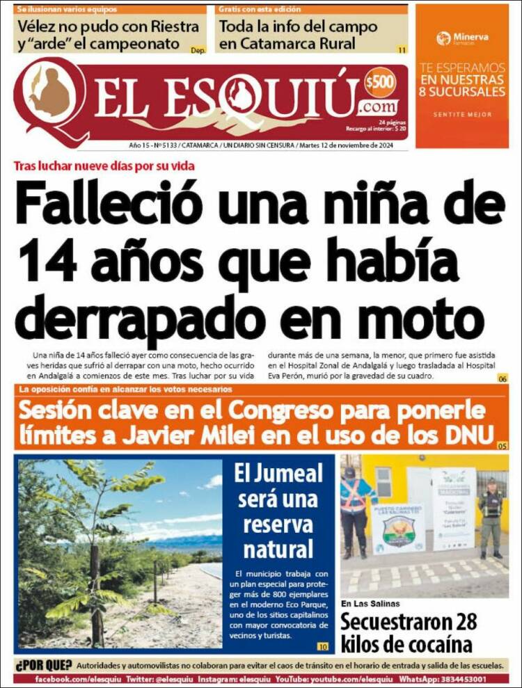 Portada de El Esquiu (Argentina)