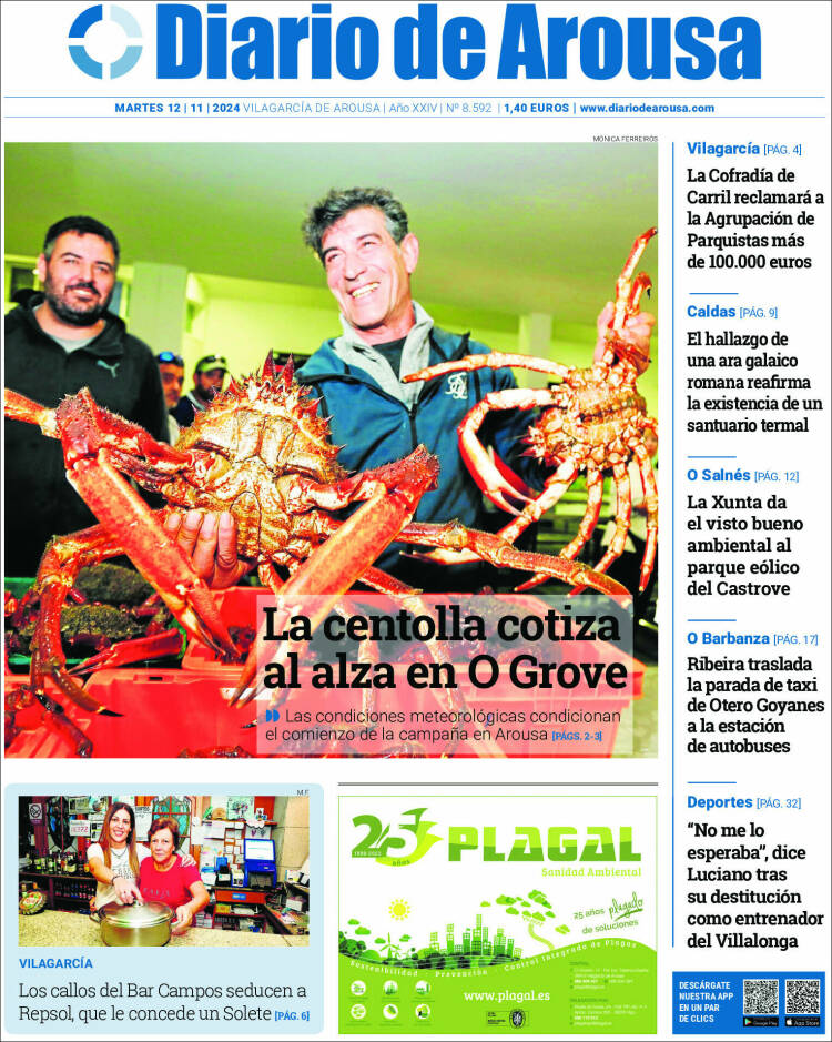 Portada de Diario de Arousa (España)