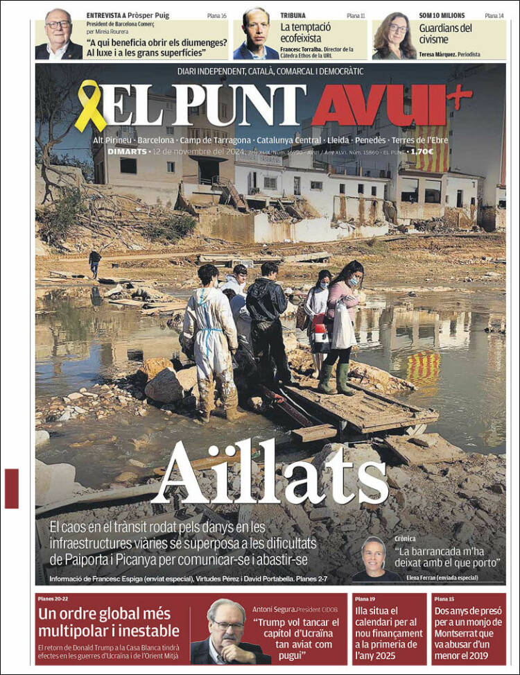 Portada de El Punt Avui (España)