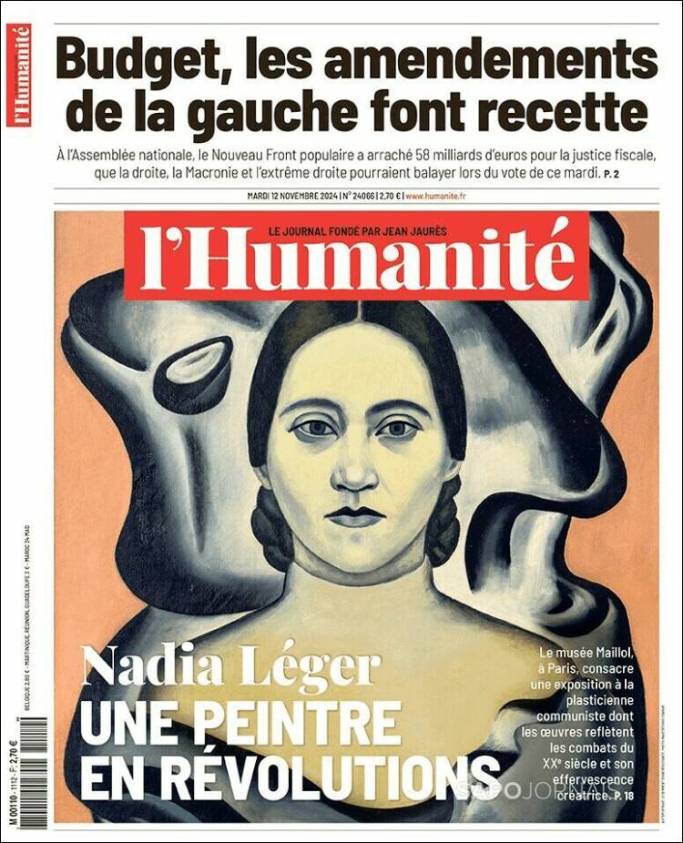 Portada de l'Humanite (Francia)