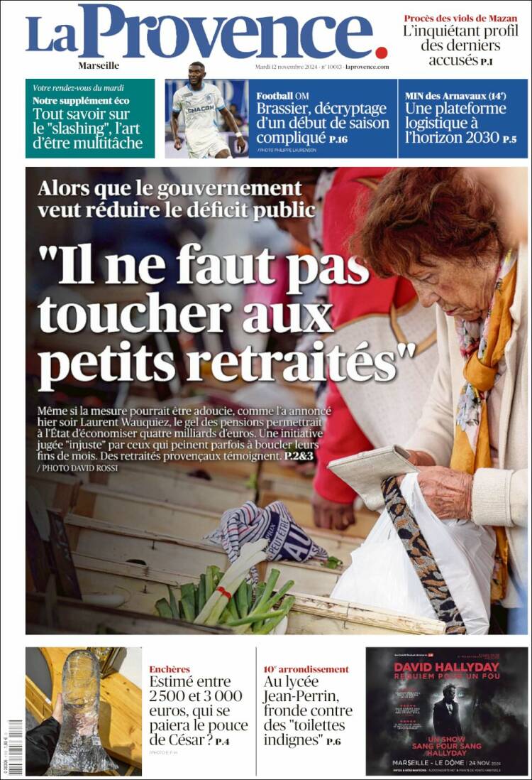 Portada de La Provence (Francia)
