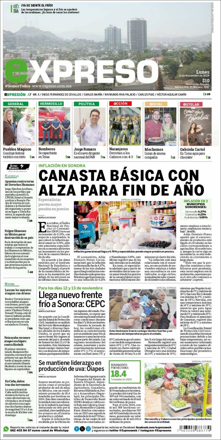 Portada de Expreso (Mexico)