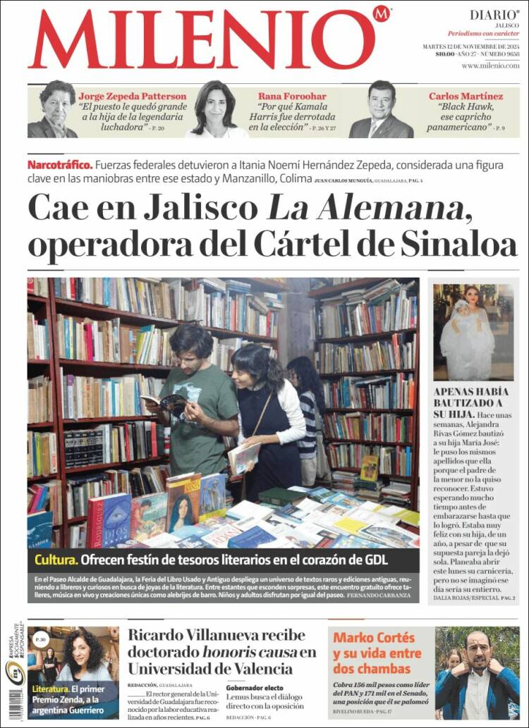 Portada de Milenio - Jalisco (Mexico)