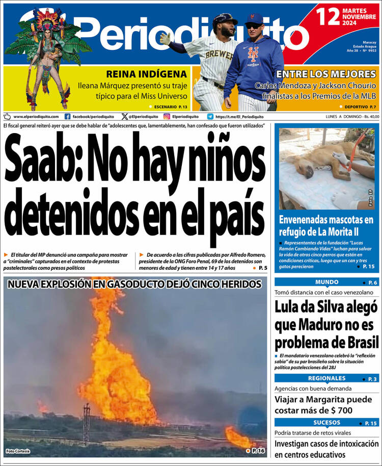 Portada de Periodiquito de Aragua (Venezuela)
