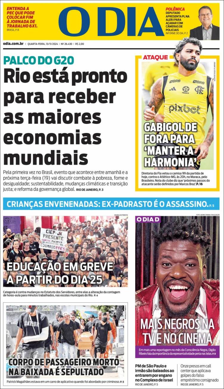 Portada de O Dia (Brasil)